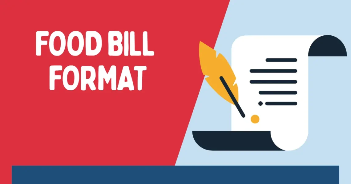 food bill format