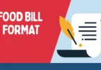 food bill format