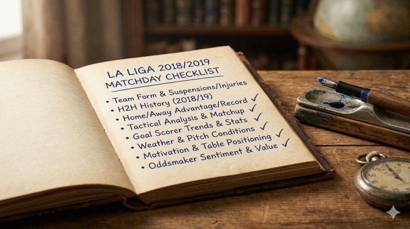 Creating a La Liga 2018/2019 Betting Checklist to Use Before Every Match